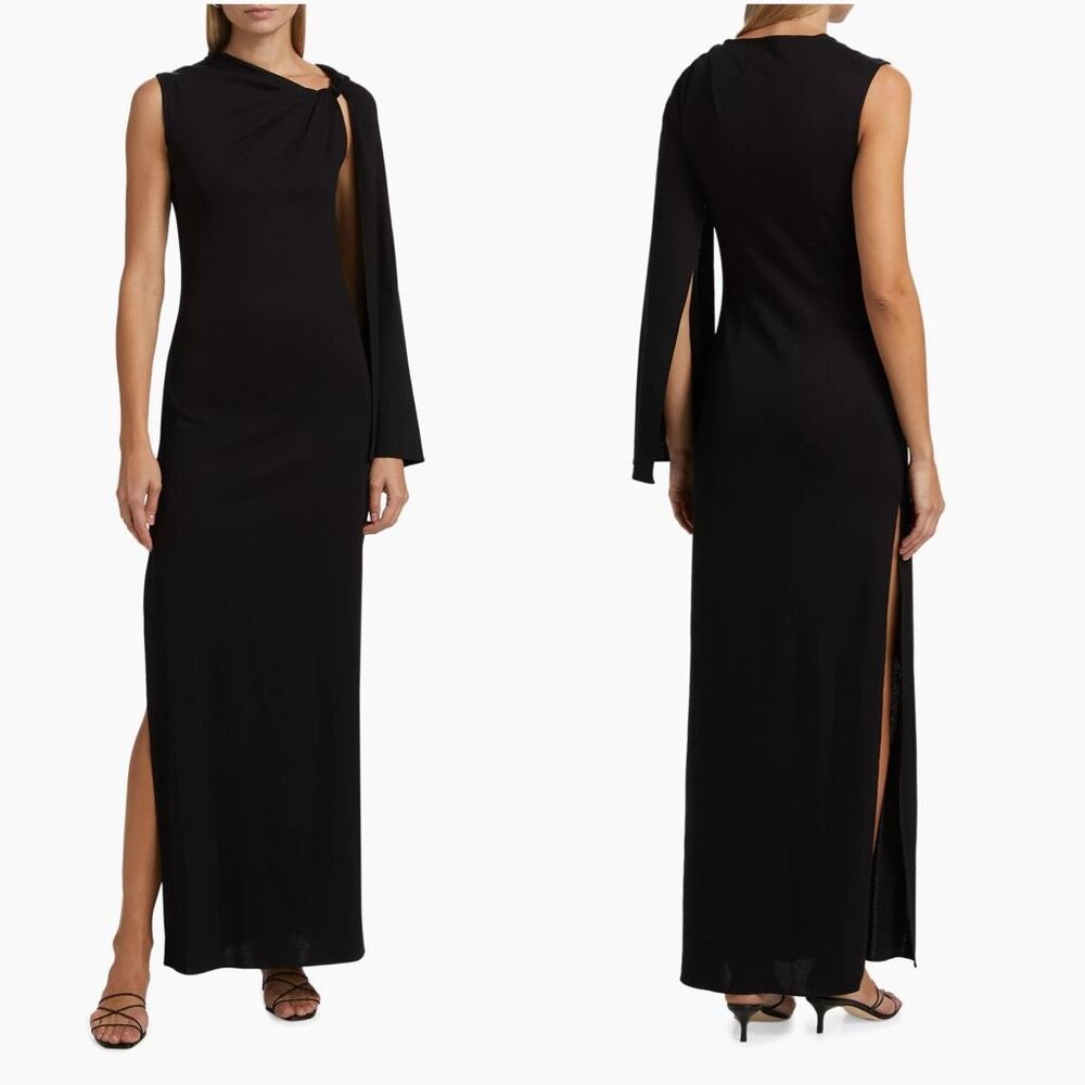 Rosetta Getty Twist Cape Cotton Maxi Dress Size L $795